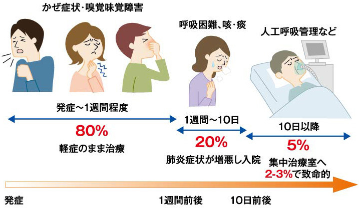 感染 で 発症 コロナ 何 後 日